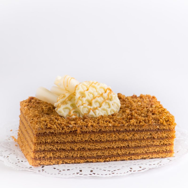 Honey Cake Log, from the Special Occasions range at Corica Pastries, Northbridge