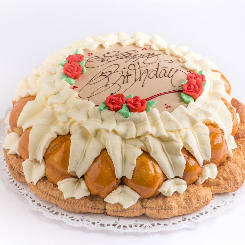 St Honore, from the Birthday Cakes range at Corica Pastries, Northbridge